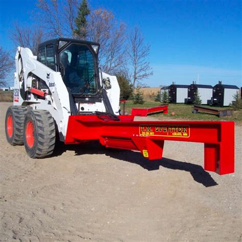 screw log splitter skid steer|skid steer mounted log splitter.